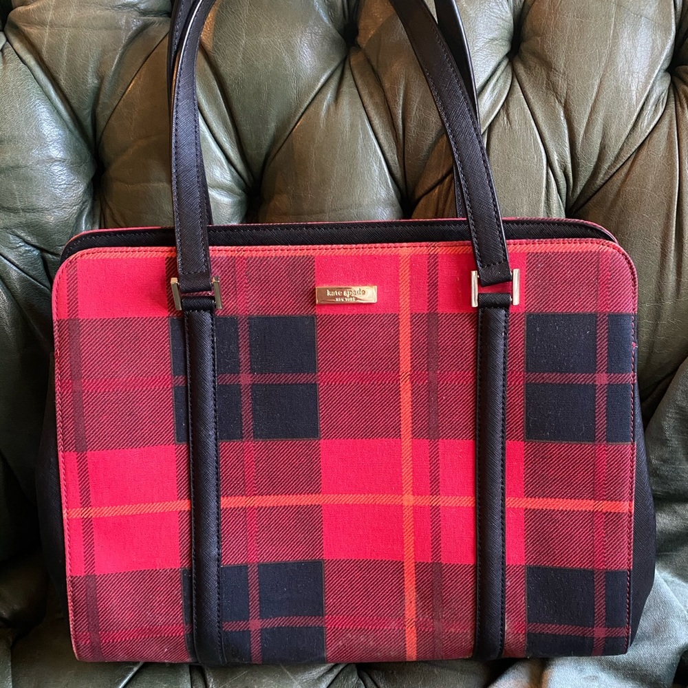 Plaid Kate spade bag